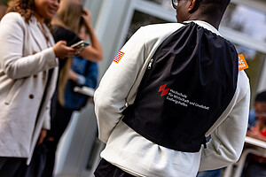 Photo by Michael Meyer Student with LUBS Bag