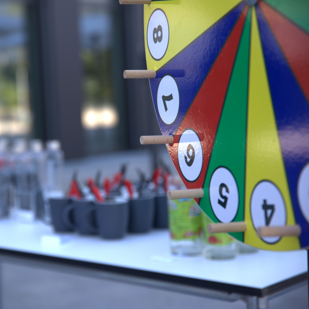 Glücksrad mit Preisen