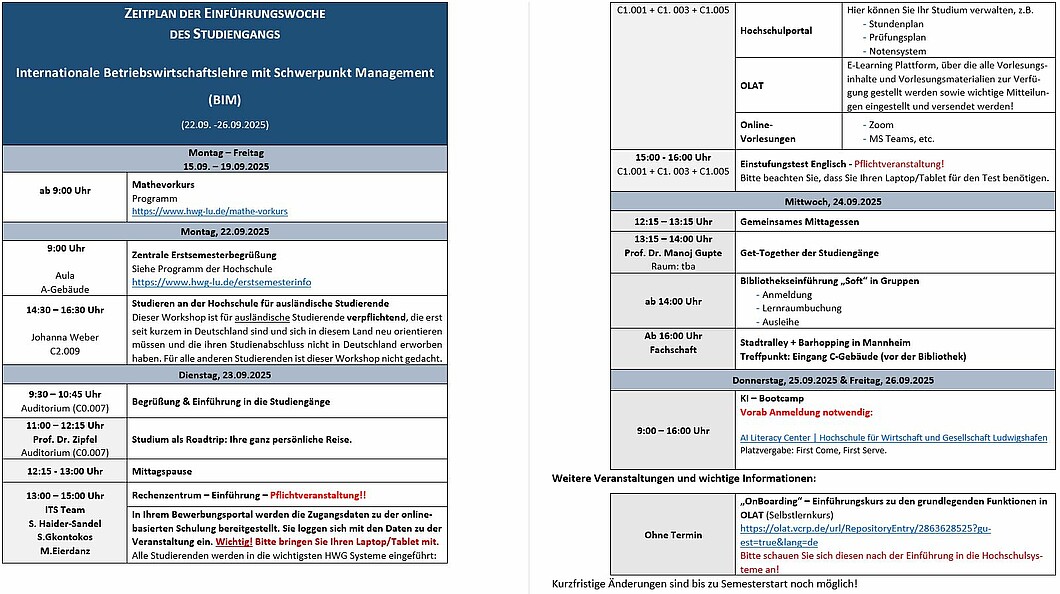 Einführungswoche BIM