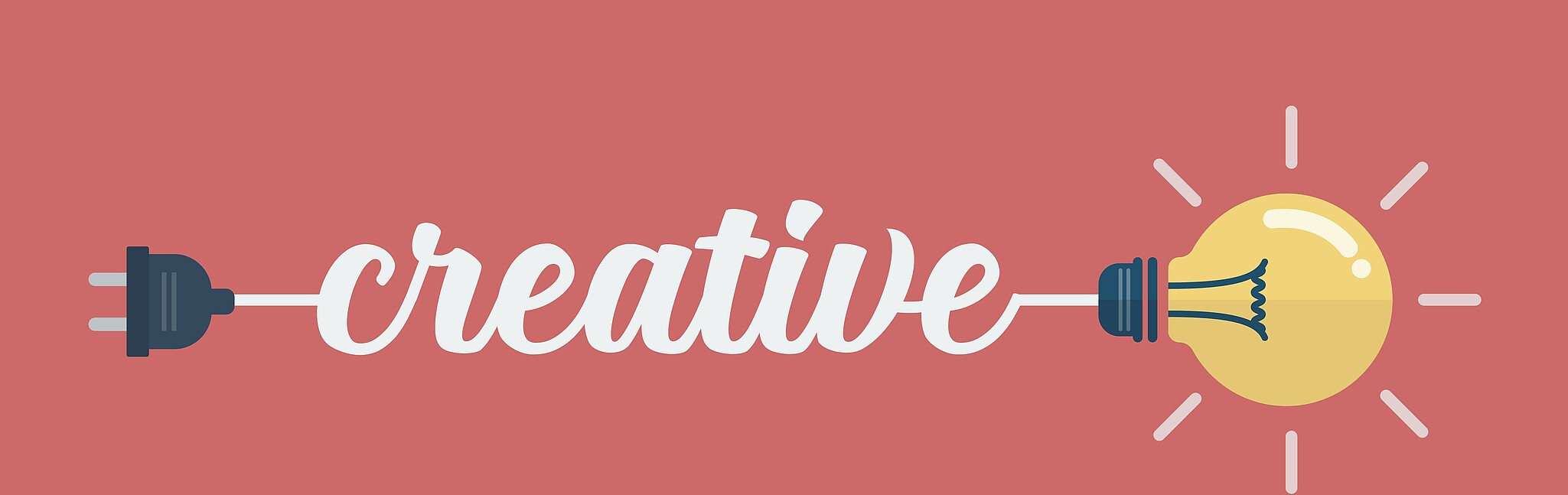 250507_WS_Gründung_Brainstorming_Colourbox Vektorgrafik mit Glüchbirne und "creative"-Schriftzug