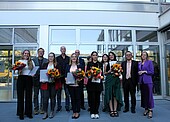 Gruppenbild der Preisverleihungen 2023 mit Laudatoren, HWG LU Gruppenbild der Preisverleihungen 2023 mit Laudatoren, HWG LU