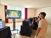 250530_Gaming-Connect_Spielaction3 Studierende beim Zocken