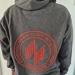 HWG LU-Hoodie Rückseite mit rotem Logo