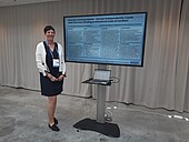 Dr. Andrea Kuhn, Leitung Forschungsnetzwerk Gesundheit an der HWG LU, präsentierte vor internationalem Fachpublikum (Bilder: Kuhn).