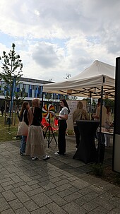 Meet-the-Students-Lounge with wheel of fortune