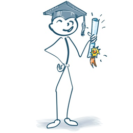 Strichmännchen mit zertifikat Zertifikat